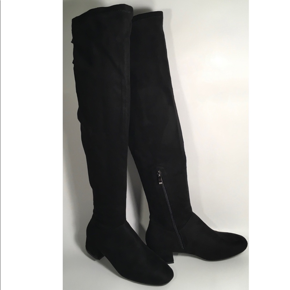 Yoki Tall Over the Knee Boots (almost 2 inch heel) 1 3/4 inch heel height